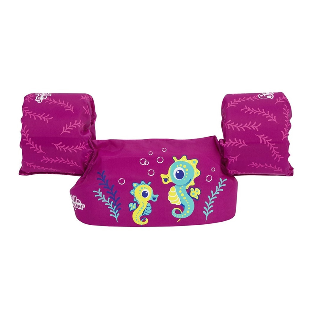 foto del prodotto trade shop gilet salvagente per bambini cavallucci marini giubbotto galleggiante con braccioli 90136 