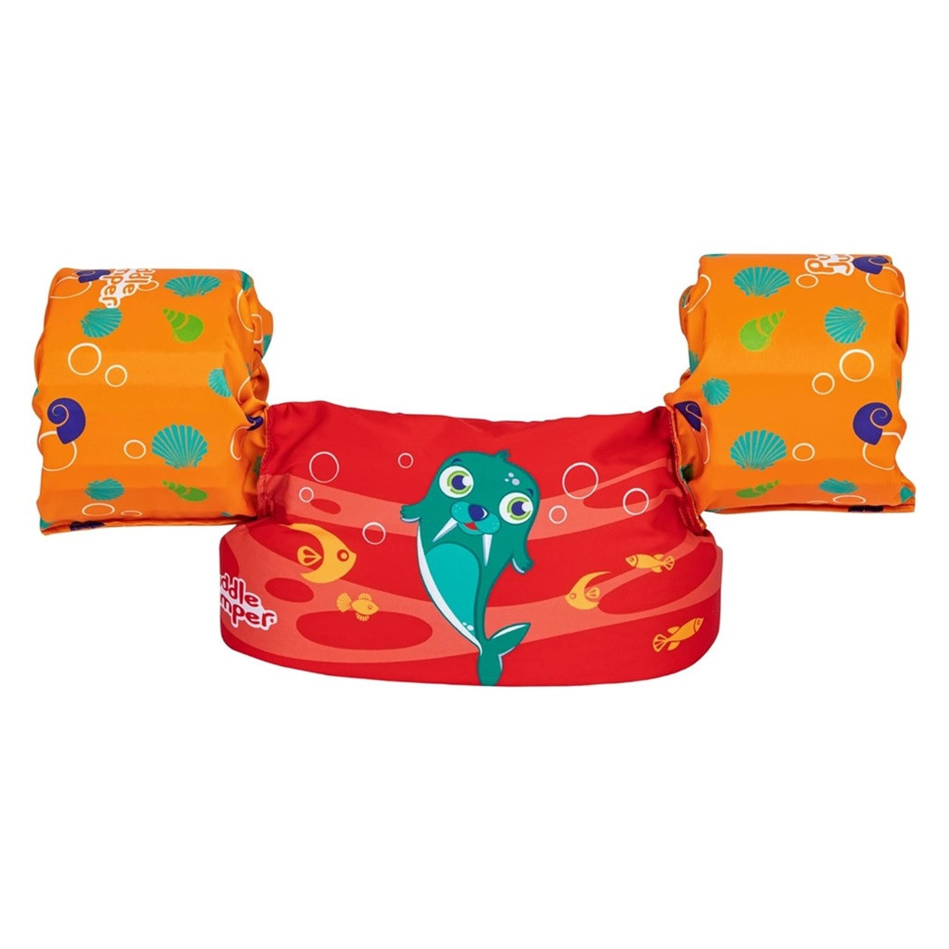 foto del prodotto trade shop gilet salvagente per bambini design tricheco giubbotto galleggiante con braccioli 90139 