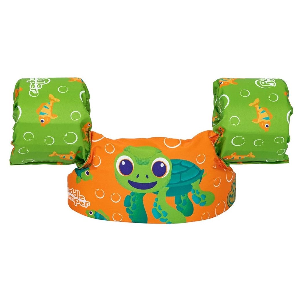 foto del prodotto trade shop gilet salvagente per bambini tartaruga marina giubbotto galleggiante con braccioli 90145 