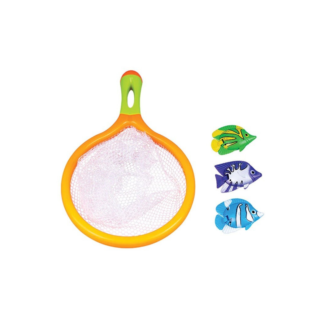 foto del prodotto trade shop gioco bambini vasca da bagno piscina retino pesca pesci con 6 pesciolini 6563031 