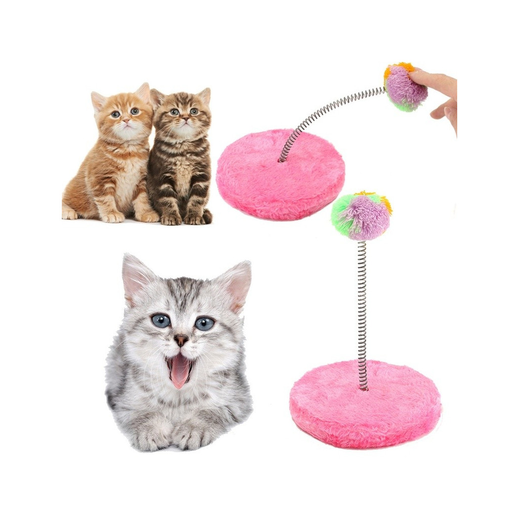 foto del prodotto trade shop gioco con pupazzo topo palestra per gatto gatti unghie tiragraffi base con molle 