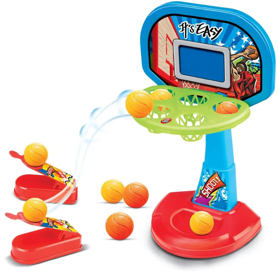 foto del prodotto trade shop gioco mini basket con dita canestro da tavolo pallacanestro bambini giocattolo 