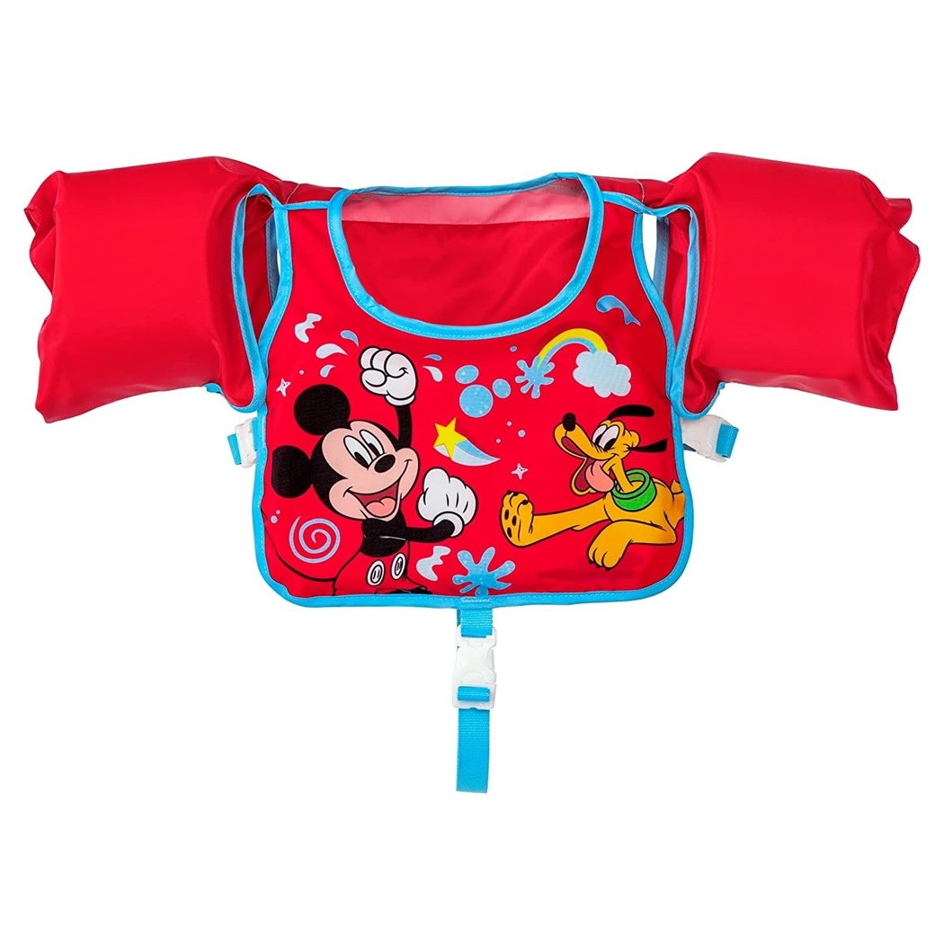 foto del prodotto trade shop giubbotto giubbetto salvagente gilet nuoto swim pal mickey per bambini 3 6 anni 9101c 