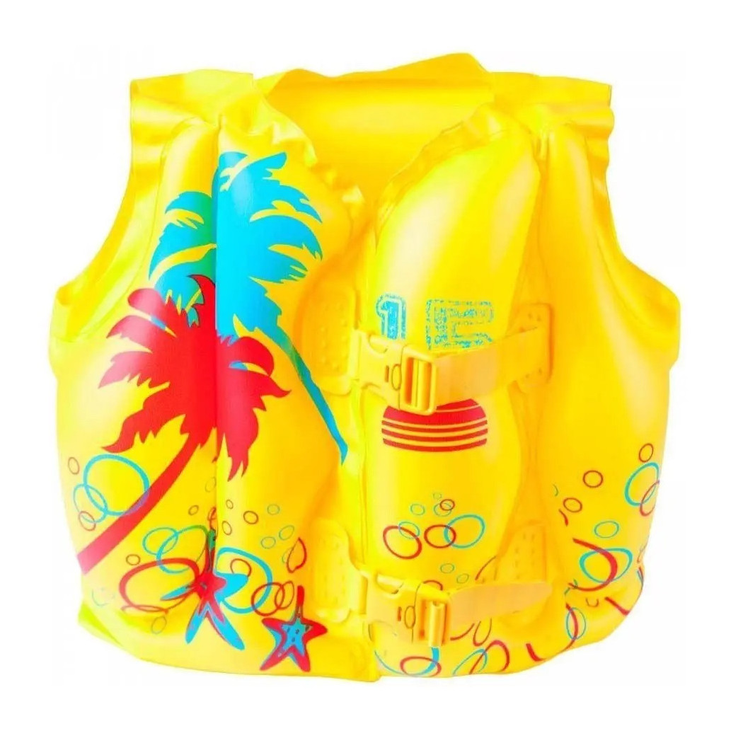 foto del prodotto trade shop giubbotto giubbetto salvagente gonfiabile tropicale 41x30cm per bambini 3 6 anni 016107 