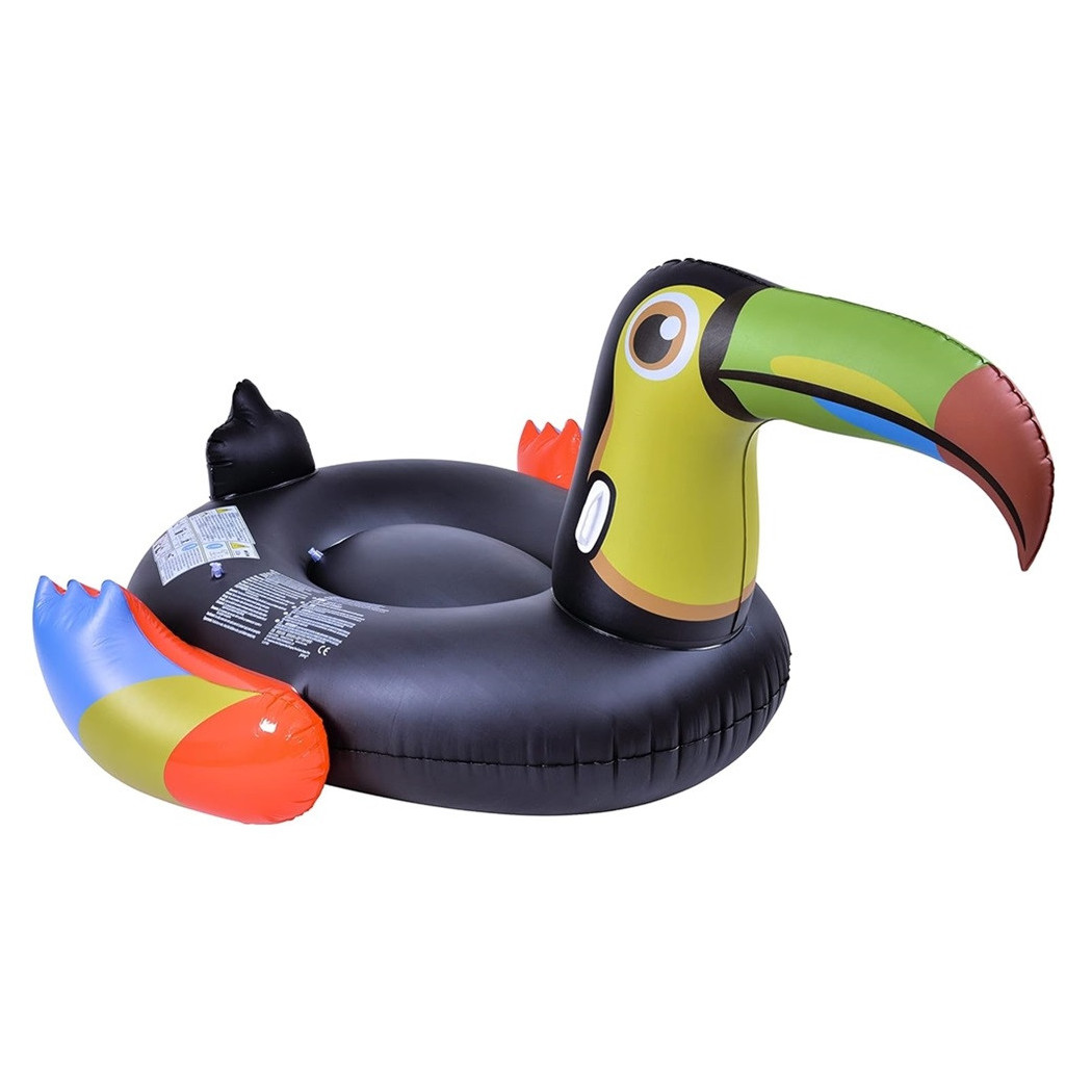 foto del prodotto trade shop gonfiabile forma di tucano materasso galleggiante piscina spiaggia 128x104x60cm 016142 