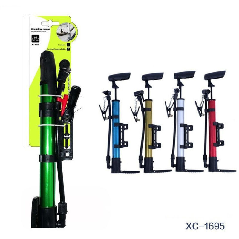 foto del prodotto trade shop gonfiatore da pavimento o a mano portatile in lega di alluminio 320 mm xc 1695 
