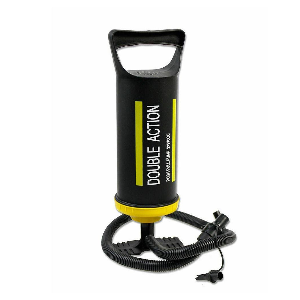 foto del prodotto trade shop gonfiatore pompa manuale 2x910cc 2 beccucci 32 cm gonfiaggio materassini 64331 