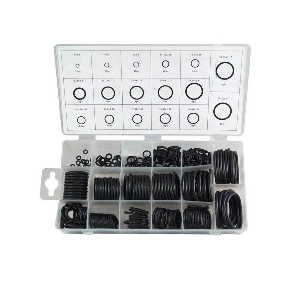 foto del prodotto trade shop guarnizioni in gomma 222pz varie misure assortimento guarnizione oring 