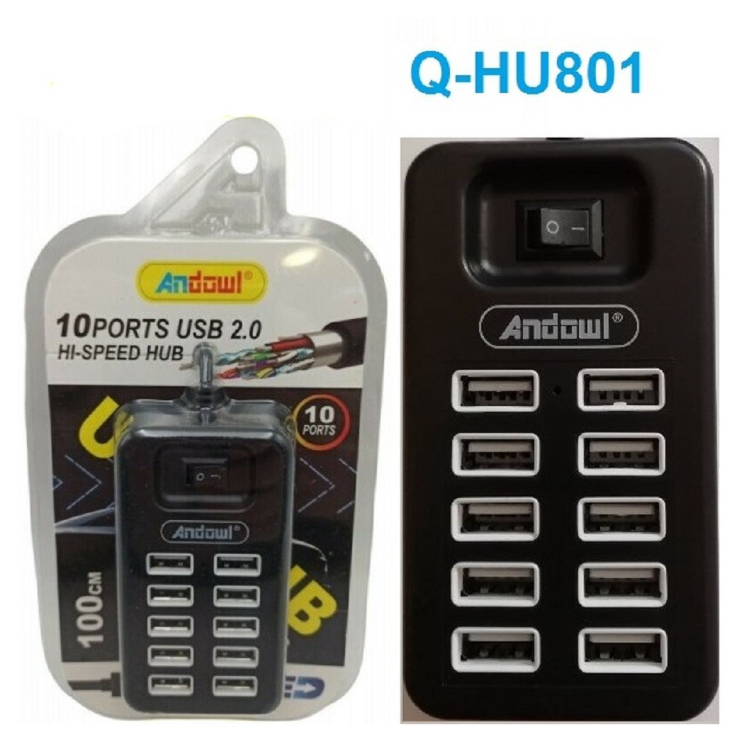 foto del prodotto trade shop hub usb 2.0 alta velocit estensore a 10 porte usb computer cavo 100cm q hu801 