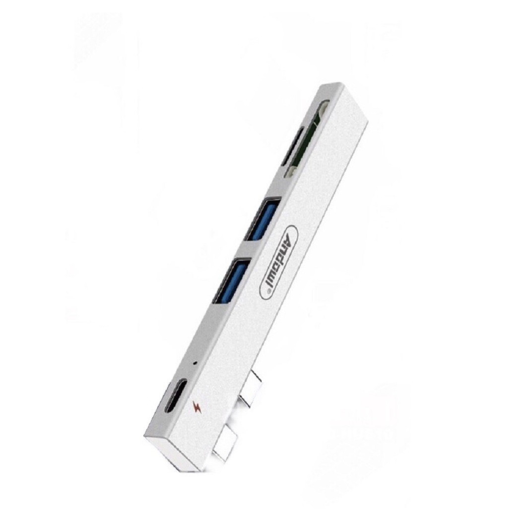 foto del prodotto trade shop hub usb q hu810 5in1 da tipo c a hub usb per macbook pro con connessione tipo c 