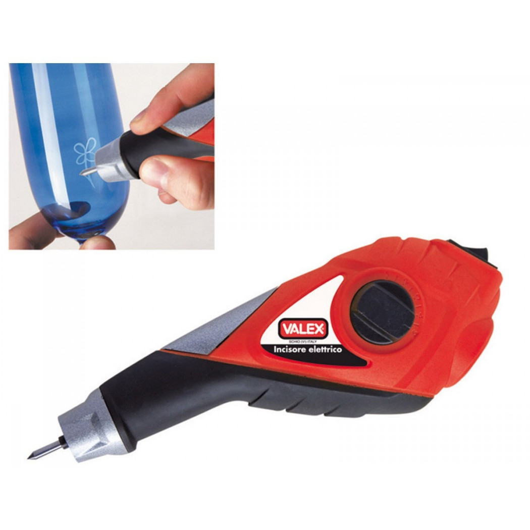 foto del prodotto trade shop incisore elettrico di precisione con normografi per metallo vetro plastica 13w 