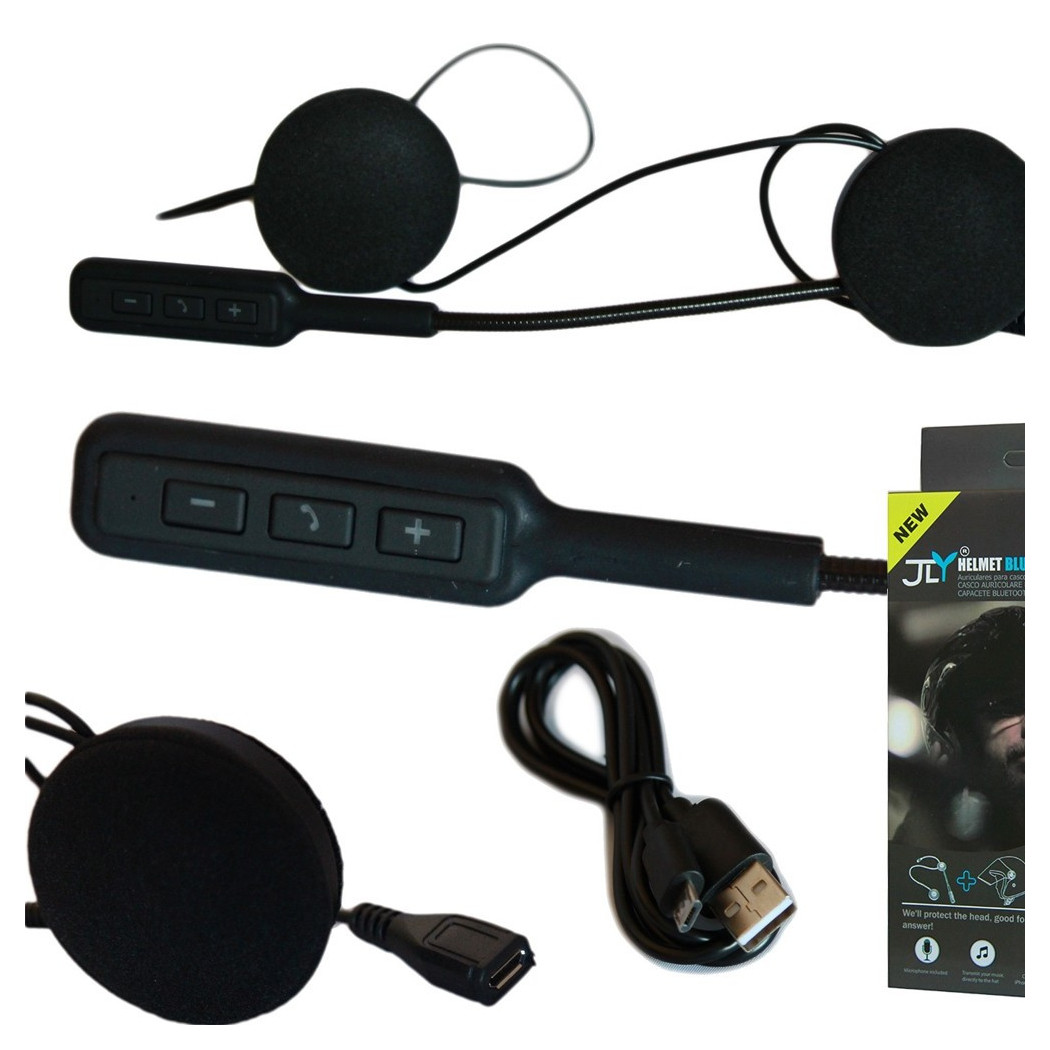 foto del prodotto trade shop interfono bluetooth impermeabile per casco moto mp3 bt microfono auricolari 