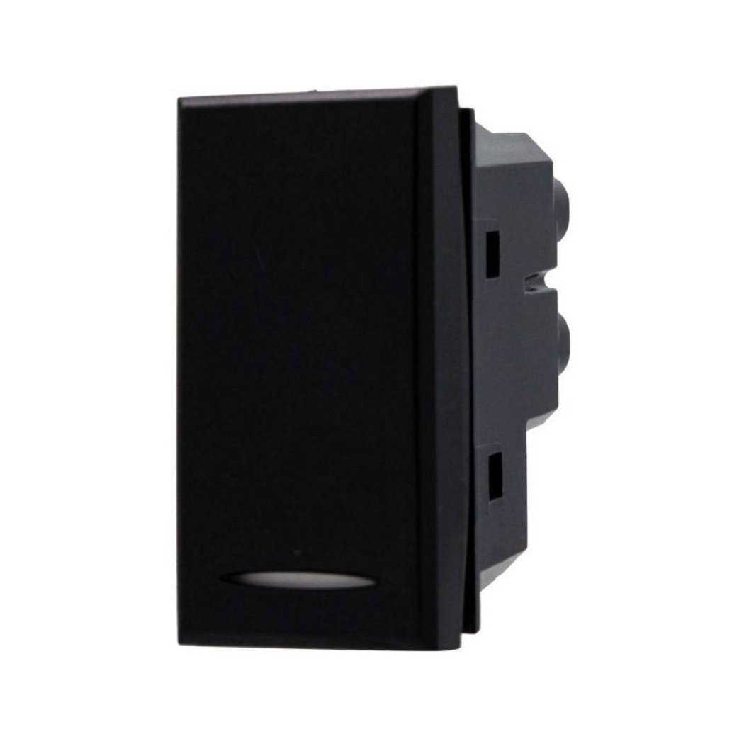 foto del prodotto trade shop interruttore 1p 16a colore nero compatibile con bticino axolute sd20001n 
