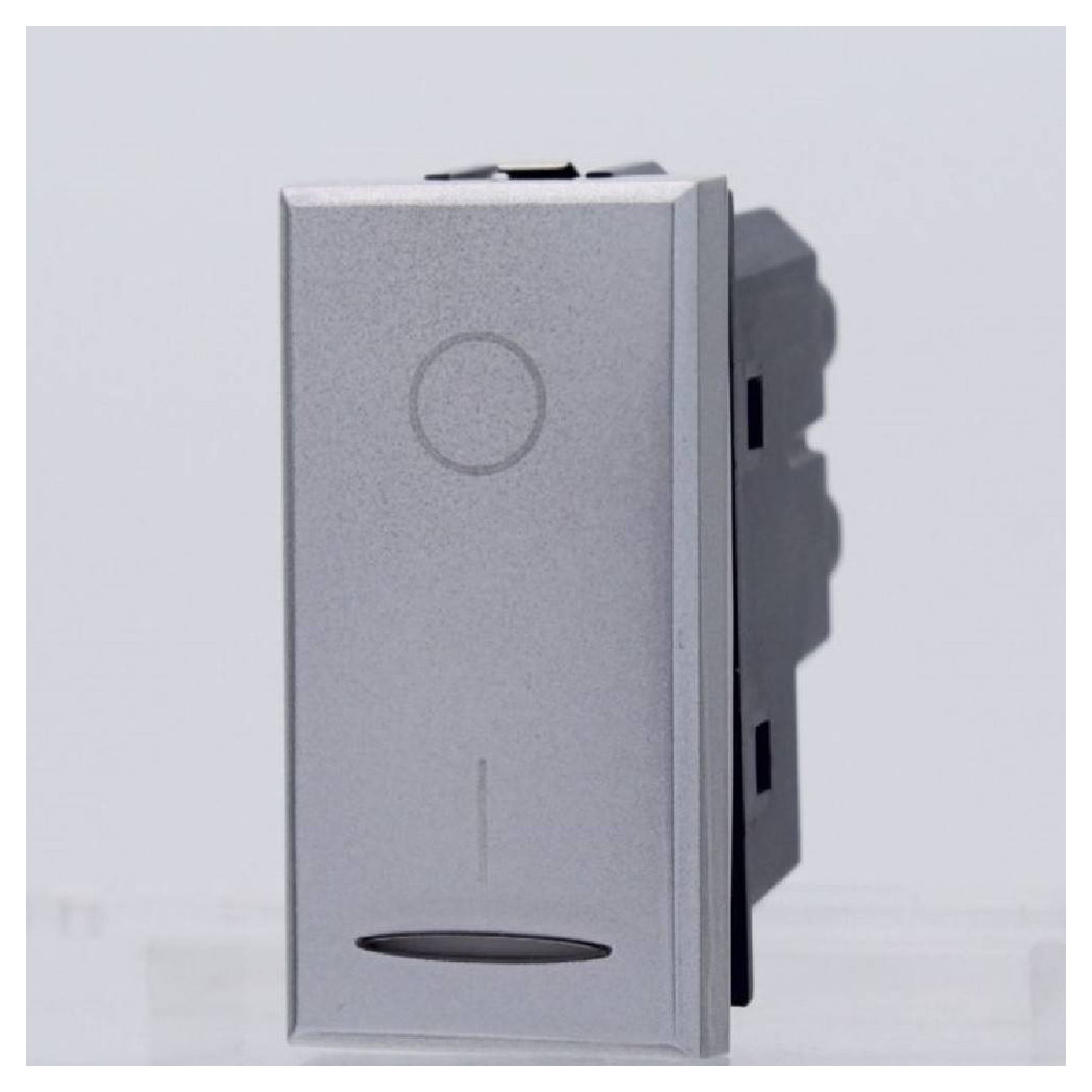 foto del prodotto trade shop interruttore 2p 16a bipolare 0 1 silver compatibile bticino axolute assiale 