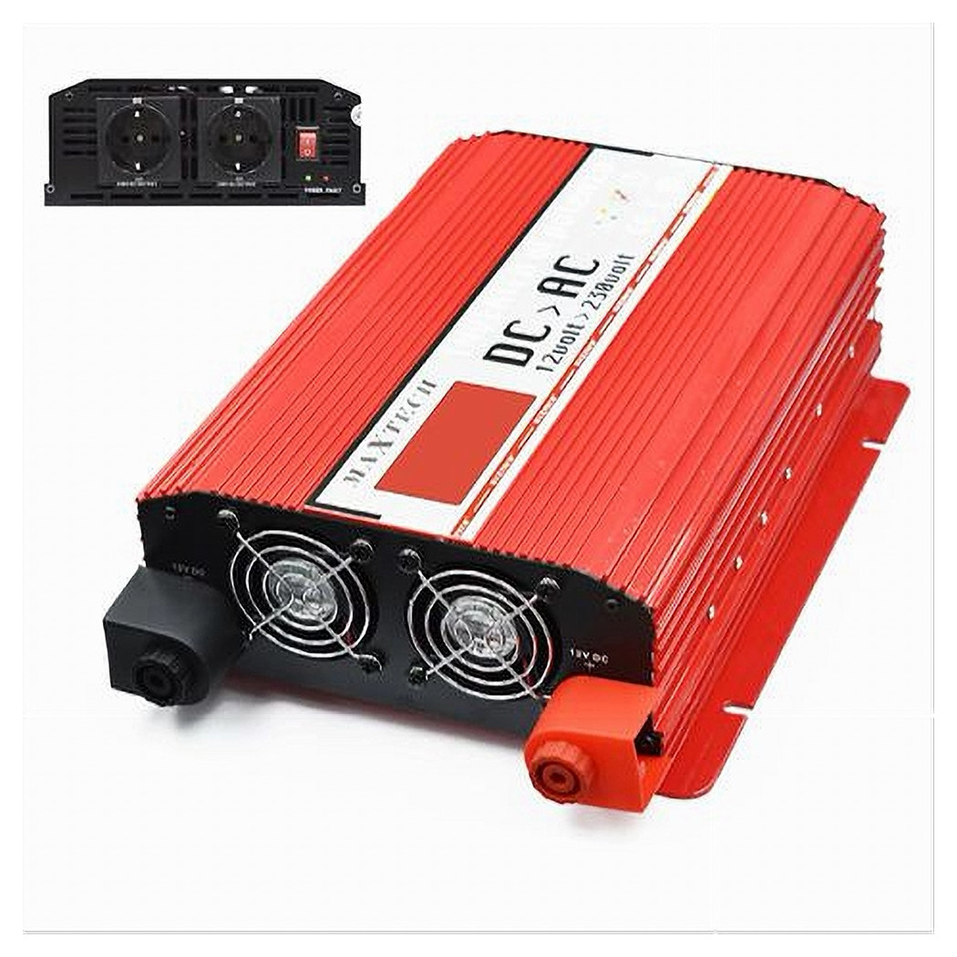 foto del prodotto trade shop inverter di potenza 2000 watt per auto camper da 12v a 230v maxtech hb2000 12v 