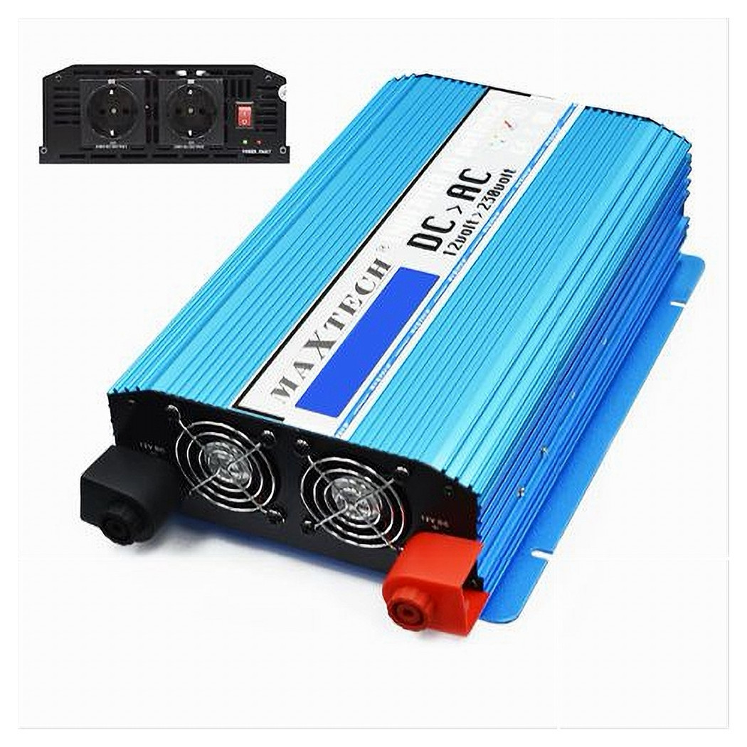 foto del prodotto trade shop inverter di potenza 3000w onda sinusoidale da 12v a 230v auto maxtech hn3000 12v 