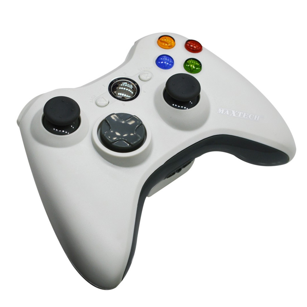 foto del prodotto trade shop joystick joypad controller bianco per xbox 360 wireless senza filo compatibile 