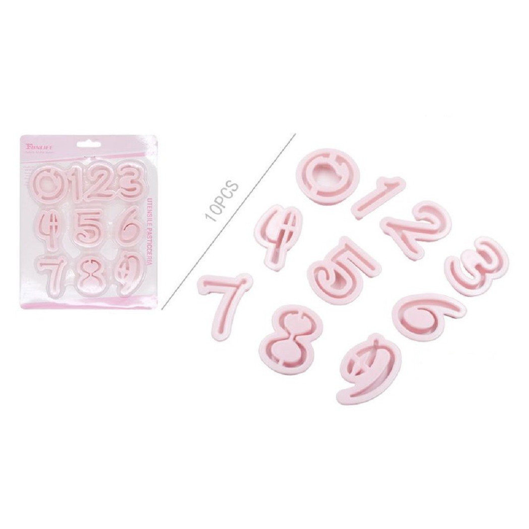 foto del prodotto trade shop - kit 10 stampi numeri indipendenti per cioccolatini torte pasta di zucchero 99021 -