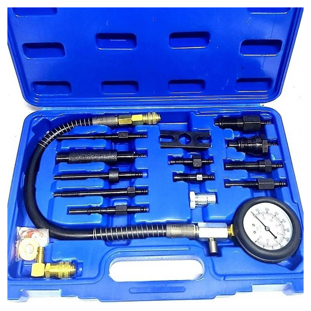 foto del prodotto trade shop kit 15 pezzi tester compressione motori diesel prova compressione 