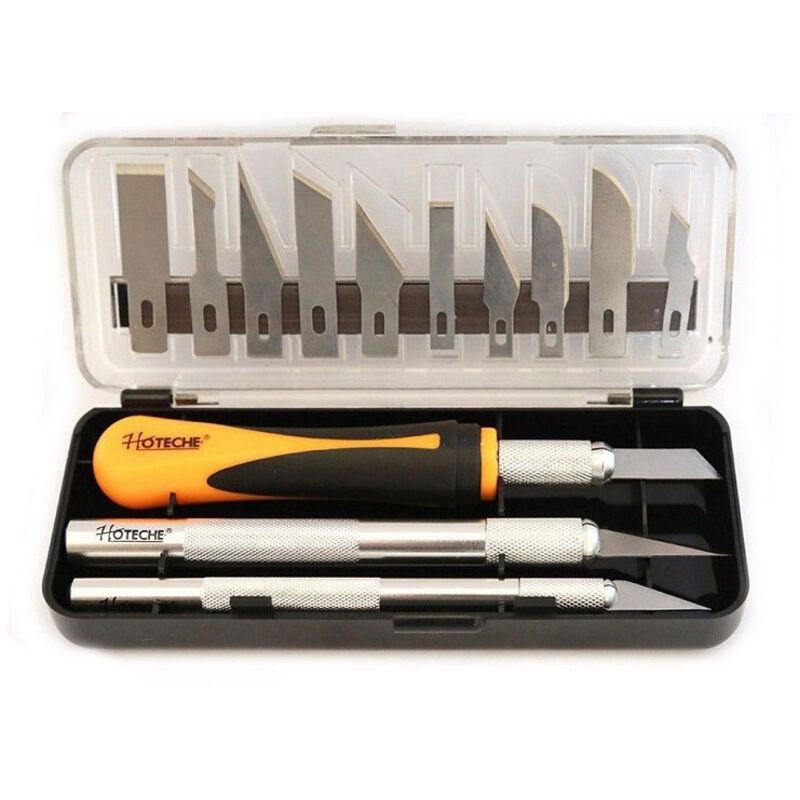 foto del prodotto trade shop kit 16 pz. taglia balsa coltelli precisione taglierini taglierino 
