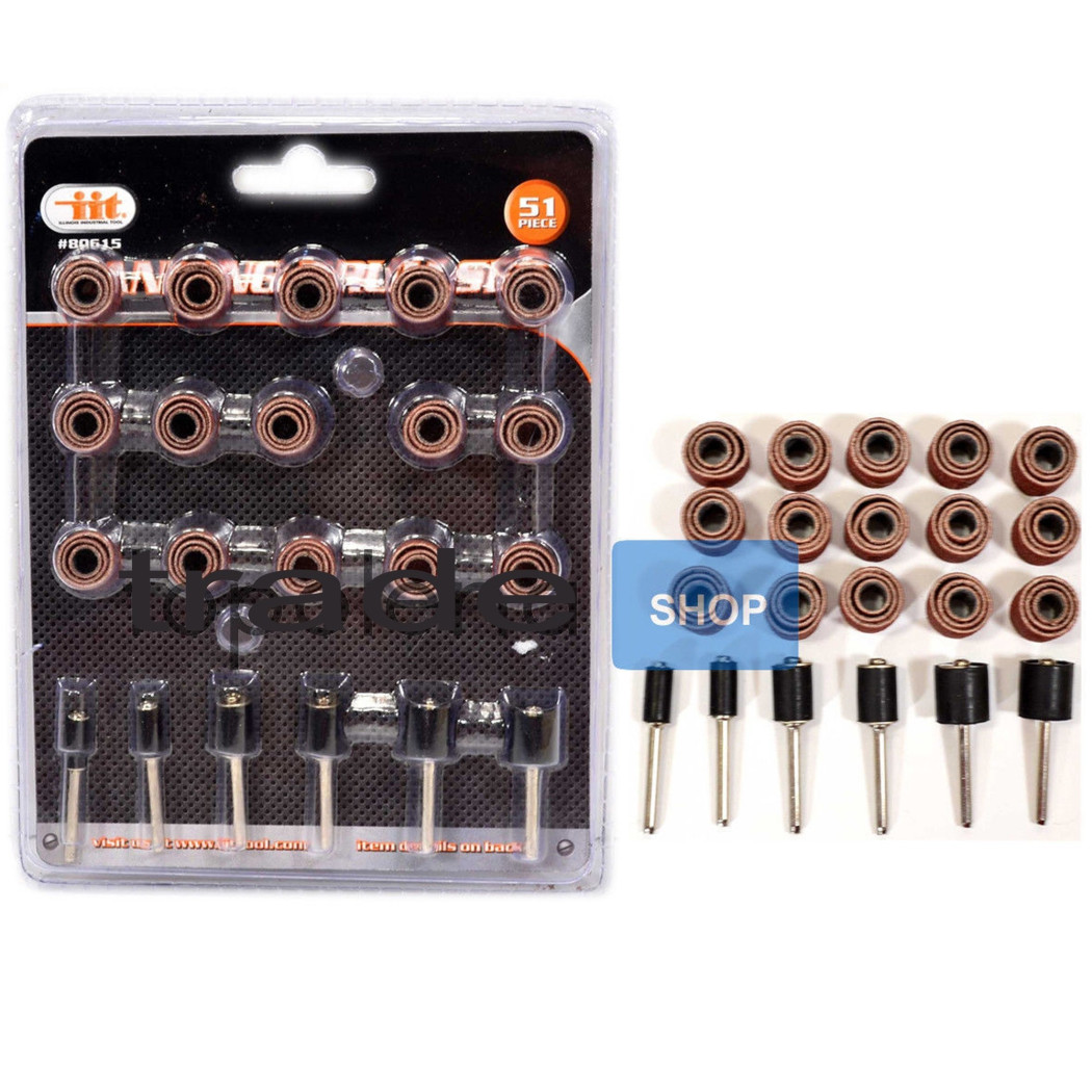 foto del prodotto trade shop kit 51pz accessori mini trapano dremel modellismo tamburo levigatura leviga 