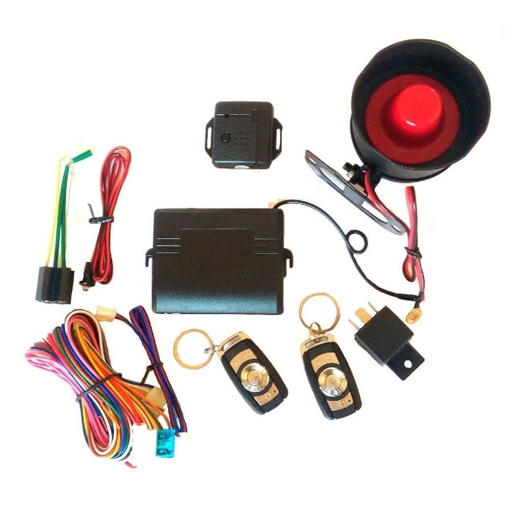 foto del prodotto trade shop kit allarme antifurto auto universale furgone camper roulotte 2 telecomandi 