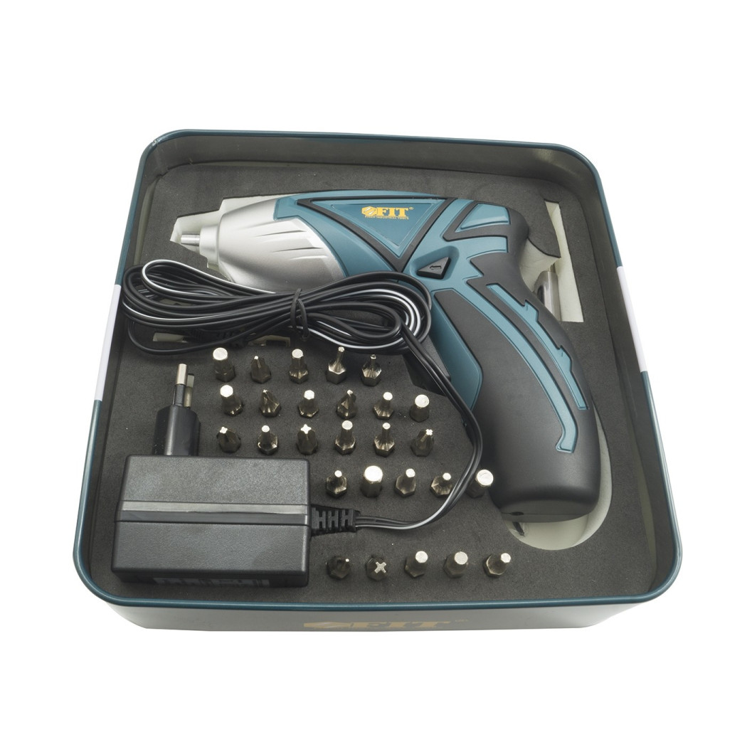 foto del prodotto trade shop kit avvitatore cacciavite ricaricabile snodabile inserti 30pz sd 48al 