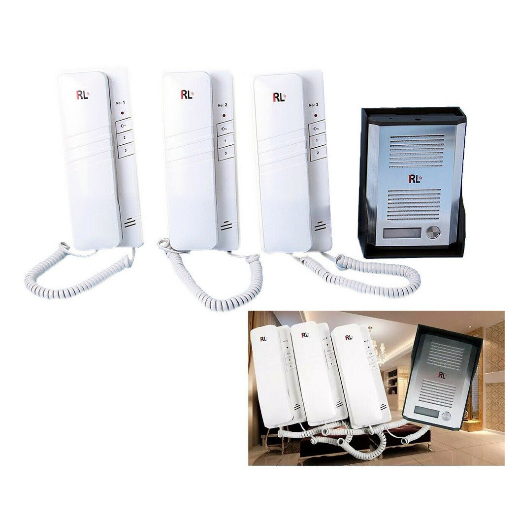 foto del prodotto trade shop kit citofono apriporta cancello tre cornette 4 fili casa ufficio interfono 