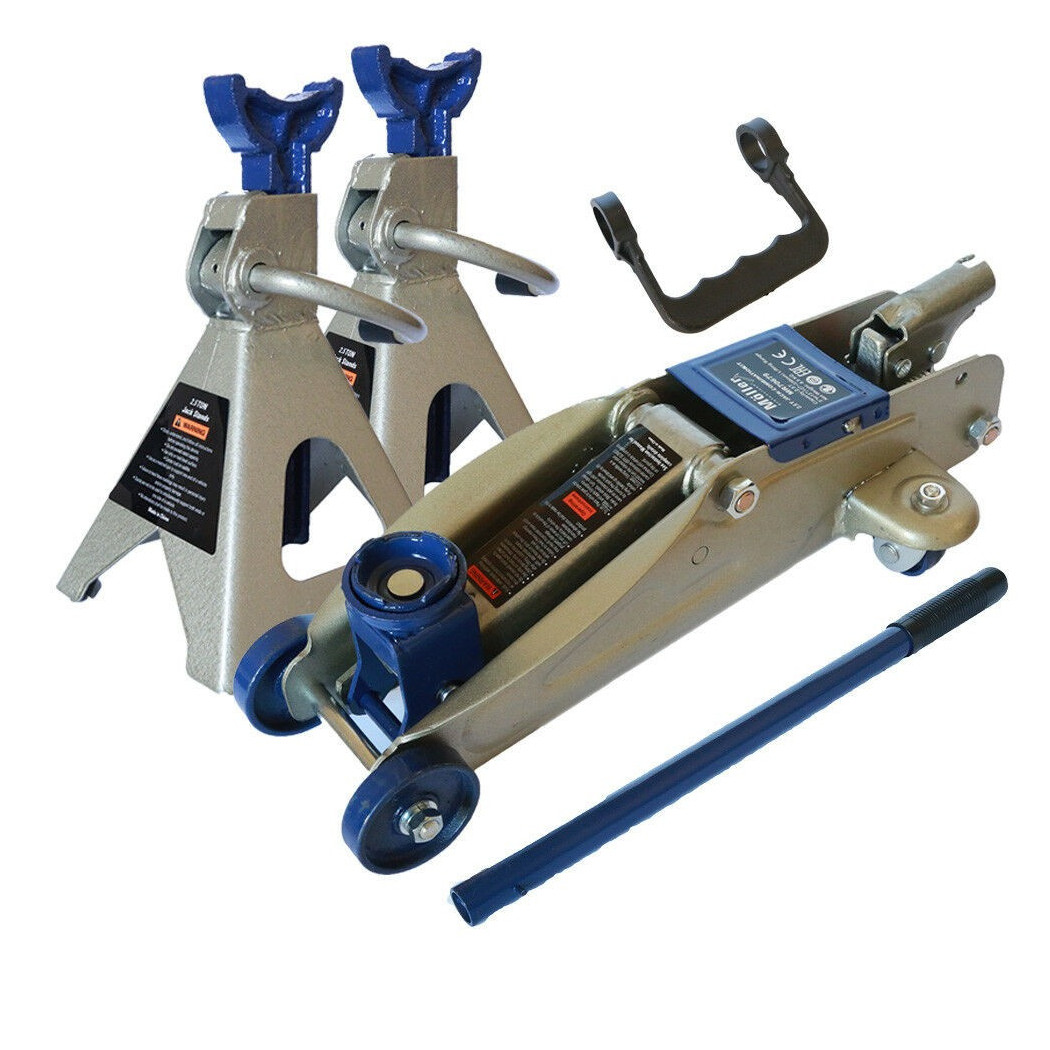 foto del prodotto trade shop kit coppia cavalletti crick cric 2.5 tonnellate sollevatore idraulico 2.5 ton 
