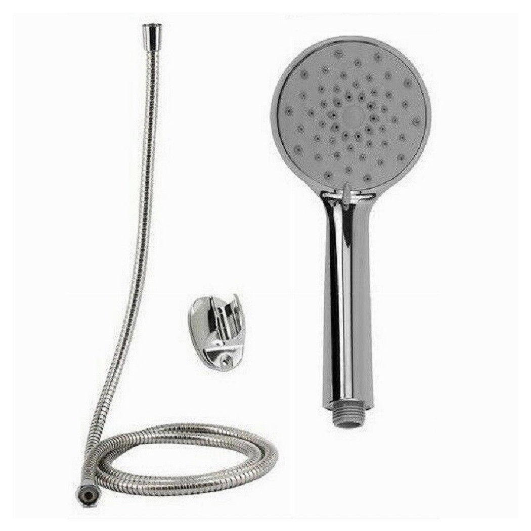 foto del prodotto trade shop kit doccetta doccino soffione doccia bagno rotondo con laccio 1,8mt staffa 69348 