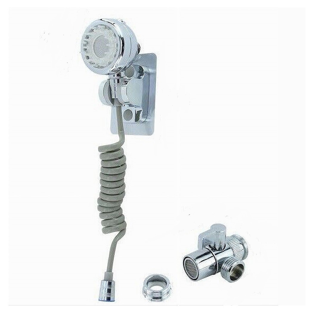 foto del prodotto trade shop kit doccetta per lavandino soffione bagno con supporto staffa deviatore laccio 87499 