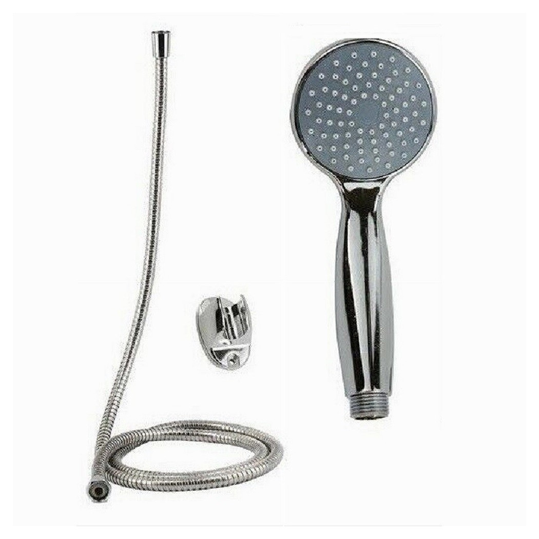 foto del prodotto trade shop kit doccetta tonda doccino bagno soffione doccia con laccio 1,8mt staffa 69114 