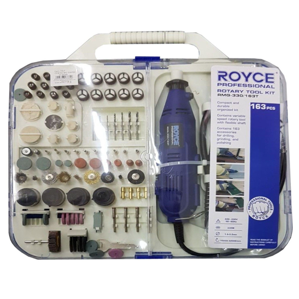 foto del prodotto trade shop kit mini trapano miniutensile rotativo minitrapano dremel con 163 accessori 300w 