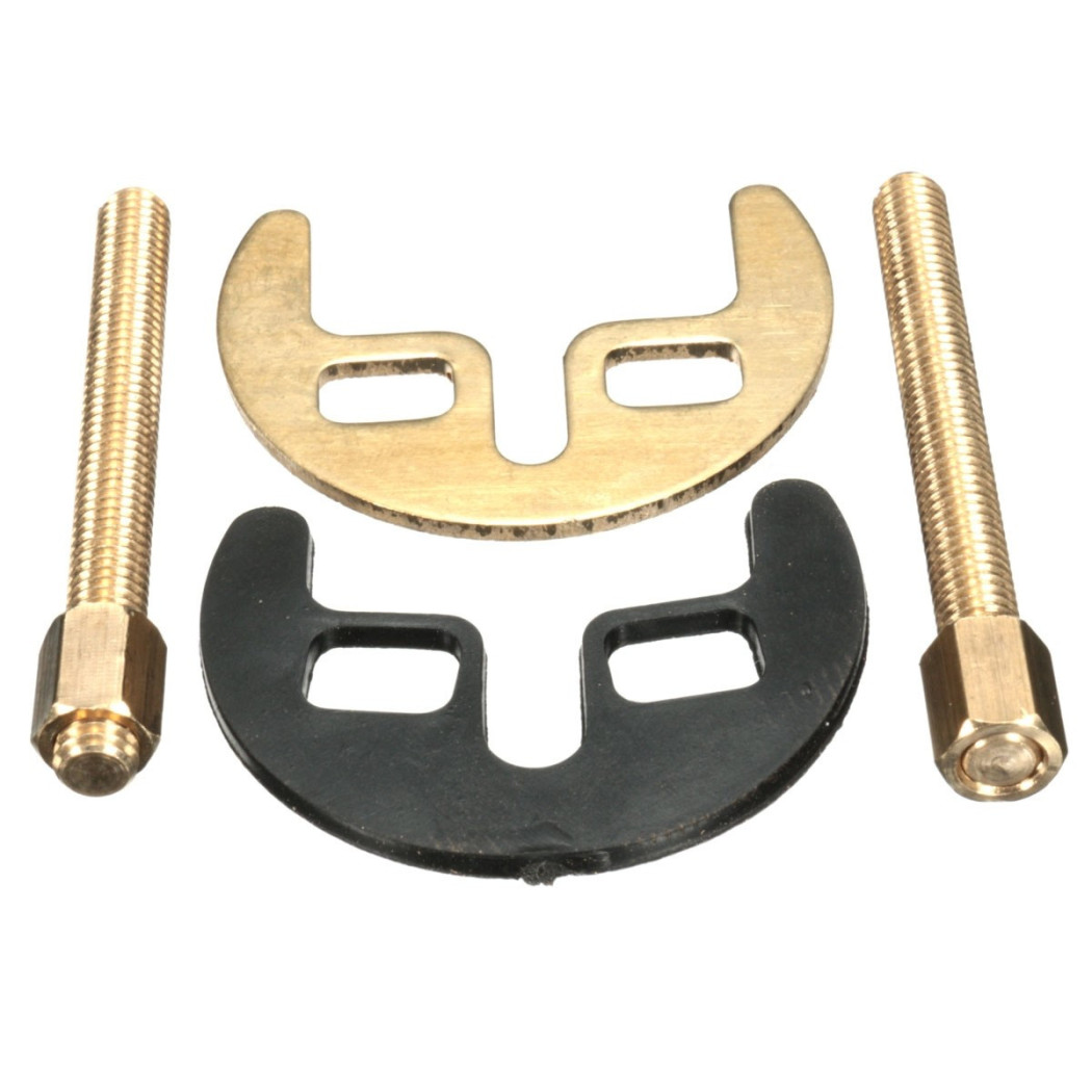 foto del prodotto trade shop kit montaggio fissaggio rubinetti con mezzaluna 2 fori guarnizione e perni viti 