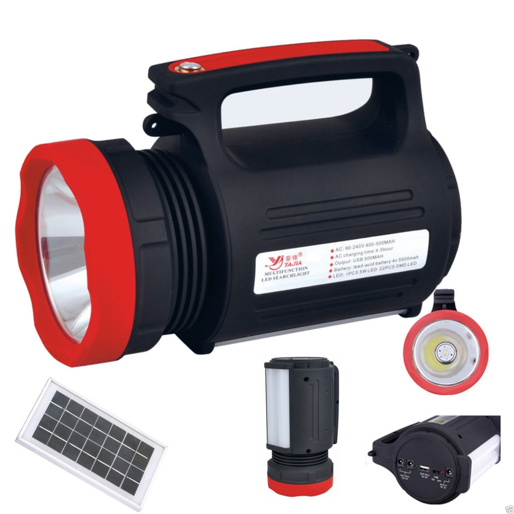 foto del prodotto trade shop kit per energia solare pannello torcia batteria lampada lampadina led usb 