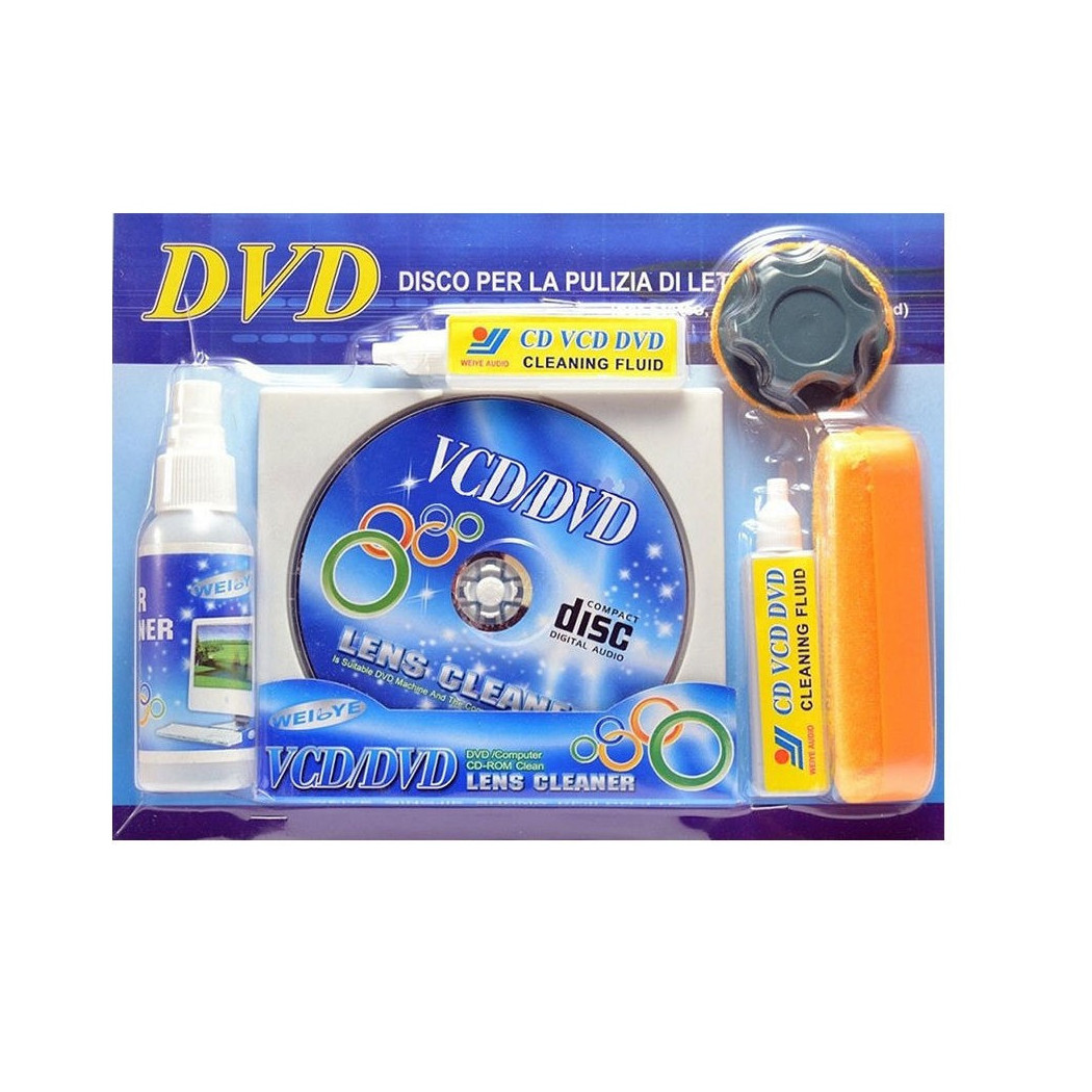 foto del prodotto trade shop kit pulizia universale per laser lente del lettore cd dvd vcd lens cleaner pc 