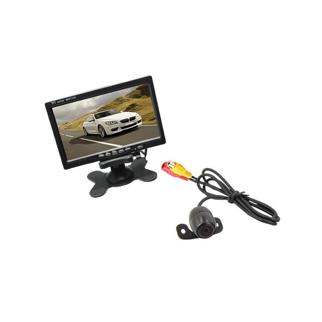 foto del prodotto trade shop - kit retromarcia telecamera camper auto rimorchi monitor lcd 7 staffa -