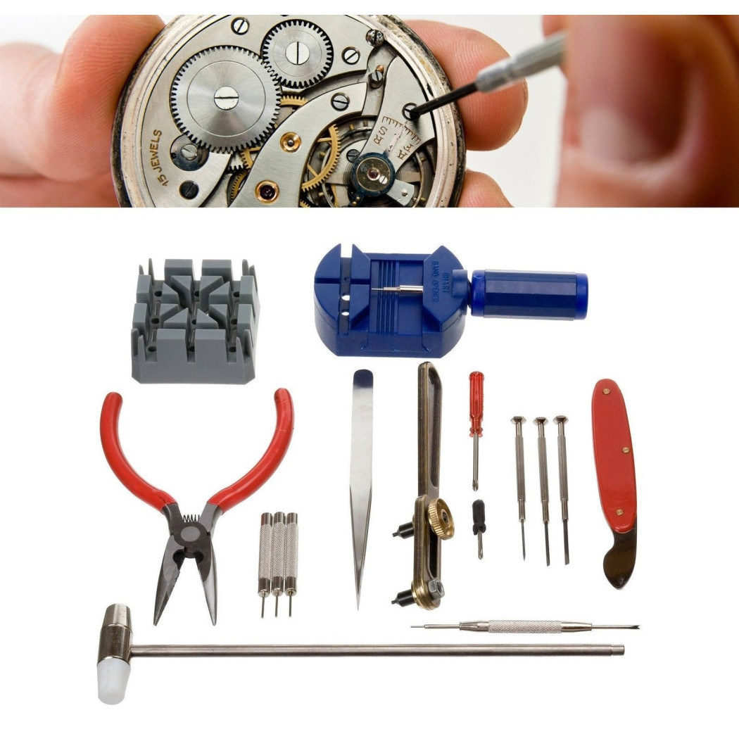 foto del prodotto trade shop kit ripara orologi apricasse togli maglie set cacciaviti riparazioni cinturini 