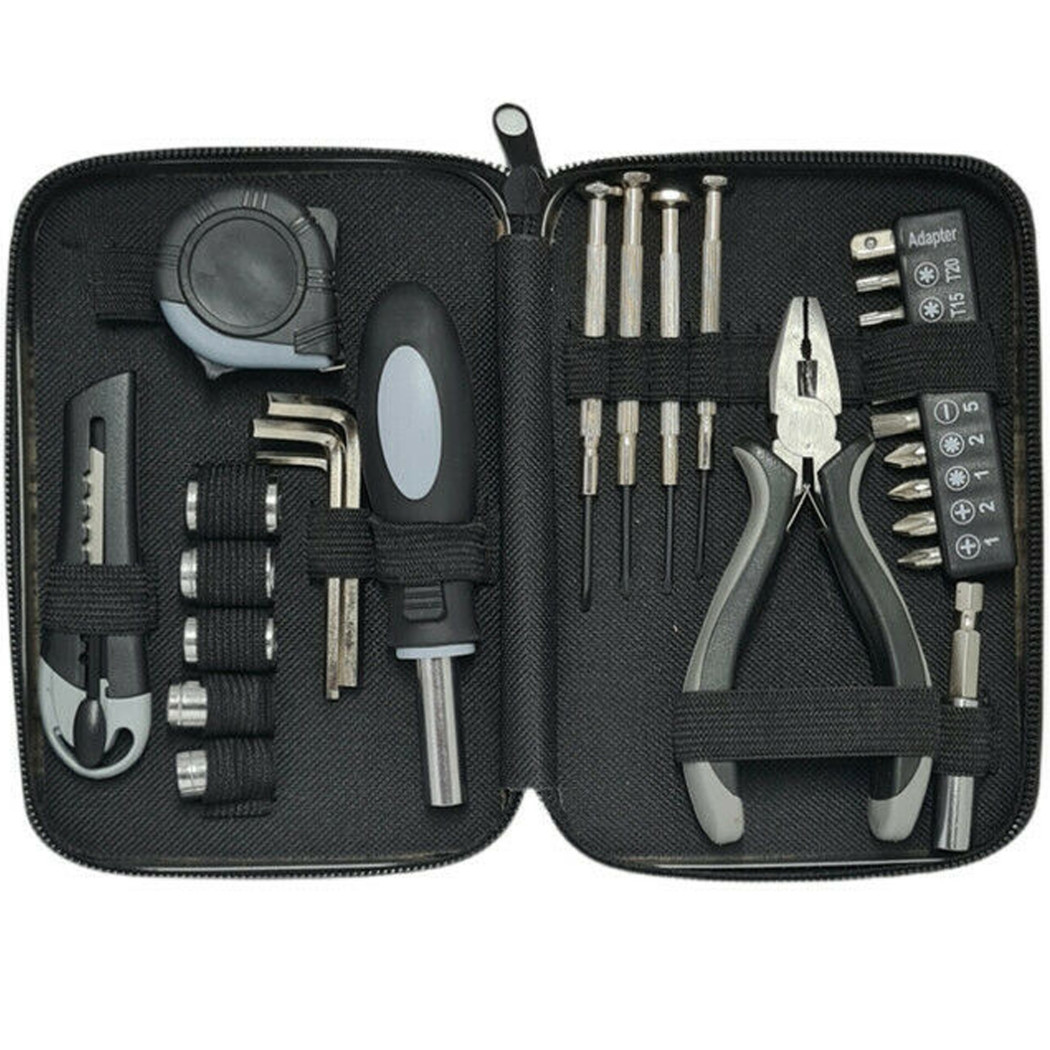 foto del prodotto trade shop kit riparazioni orologi schede chiavini metro taglierino cacciavite pinza q wx19 