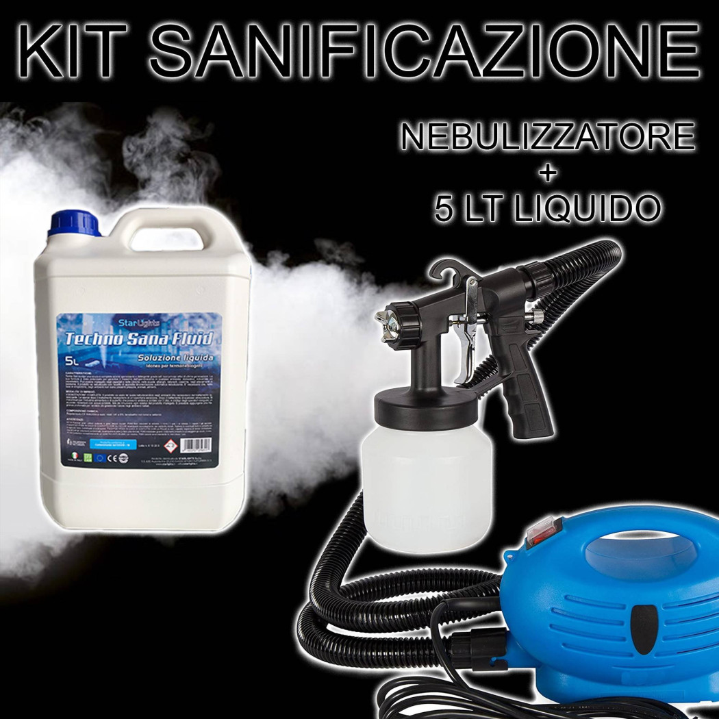 foto del prodotto trade shop kit sanificazione di ambienti nebulizzatore spruzzatore 5lt soluzione liquida 