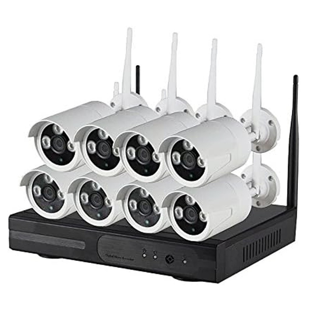 foto del prodotto trade shop kit videosorveglianza ip wireless nvr 8 canali 8 telecamere ip full hd wifi 