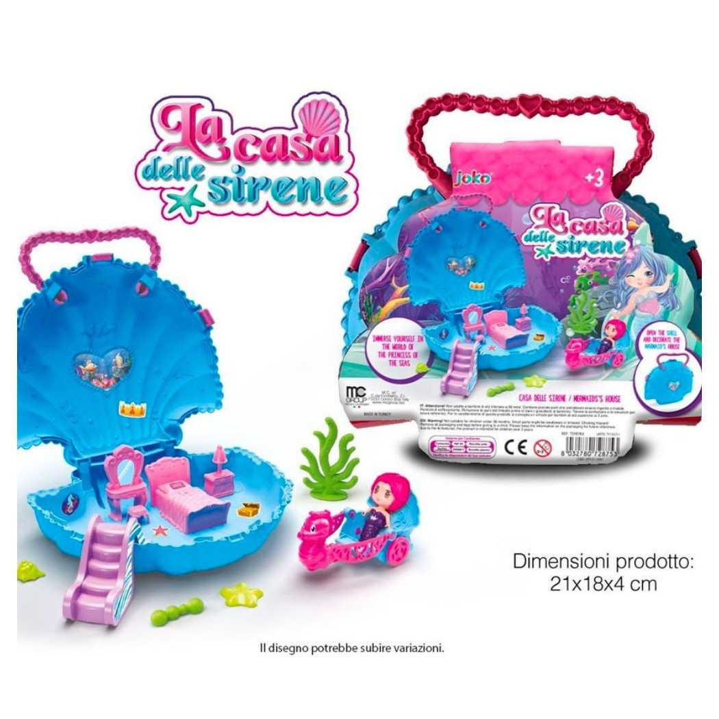 foto del prodotto trade shop la casa della sirenetta principessa del mare gioco per bambina 3 21x14x8 cm 
