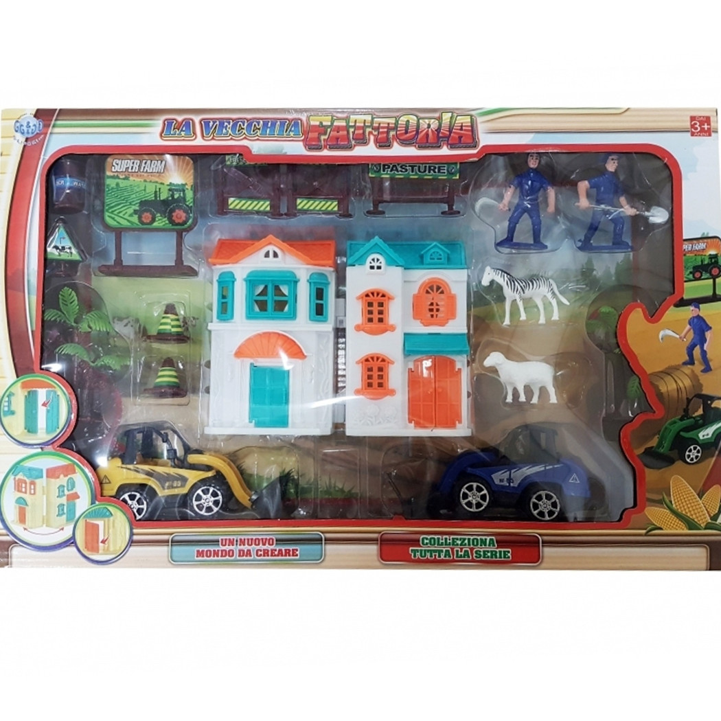 foto del prodotto trade shop la vecchia fattoria casa trasportabile zebra trattore cartello accessori eta 39 3 