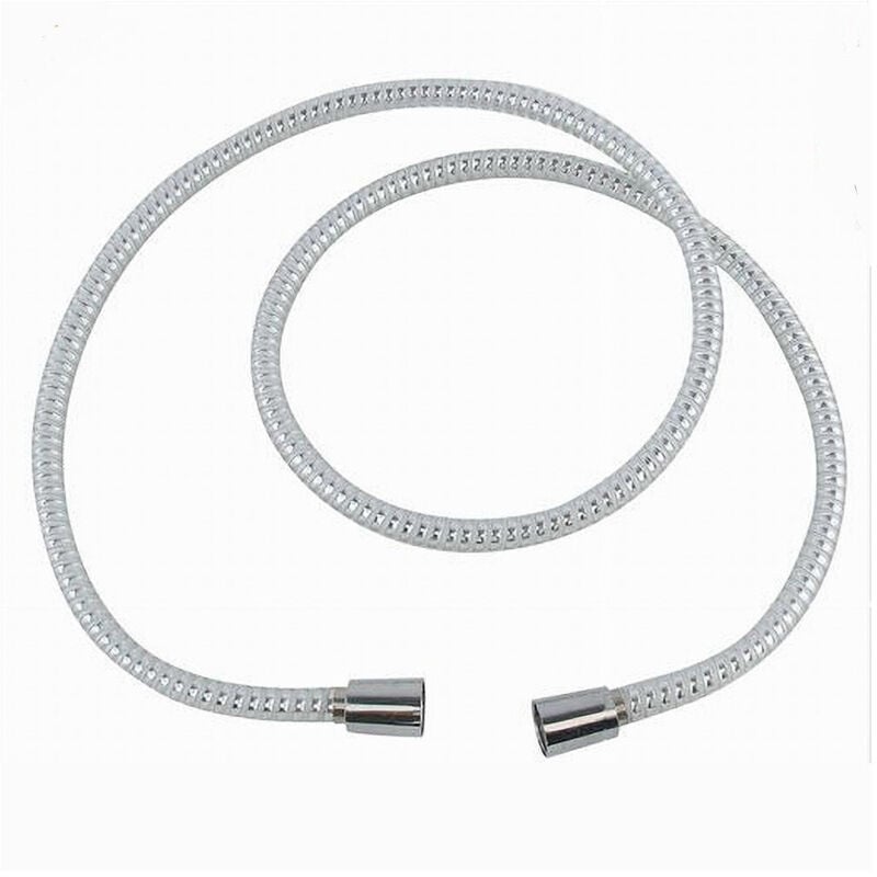foto del prodotto trade shop laccio tubo flessibile doccia biflex cromo bianco universale lungo 1.5 mt 87302 