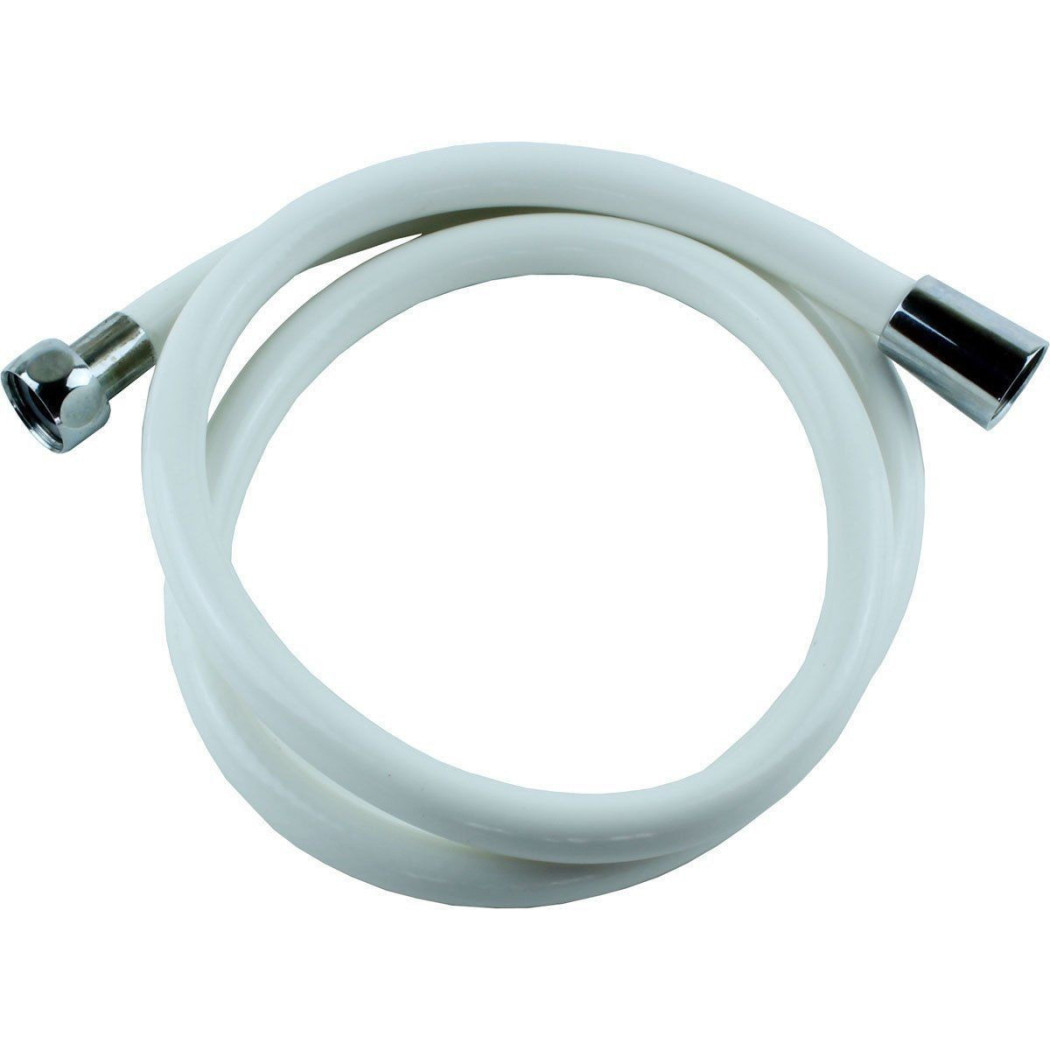 foto del prodotto trade shop laccio tubo flessibile doccia pvc bianco universale lunghezza 2m 