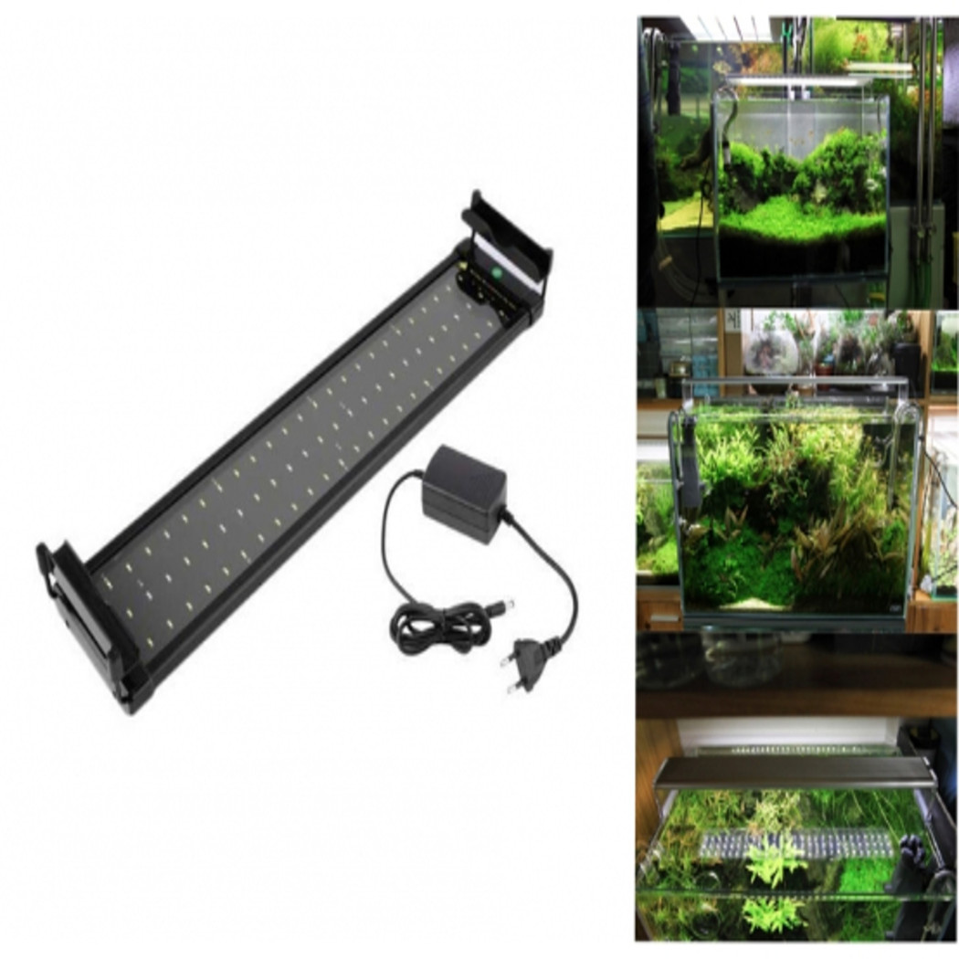 foto del prodotto trade shop lampada 36w plafoniera allungabile estendibile 72 led per acquario 80 100cm 