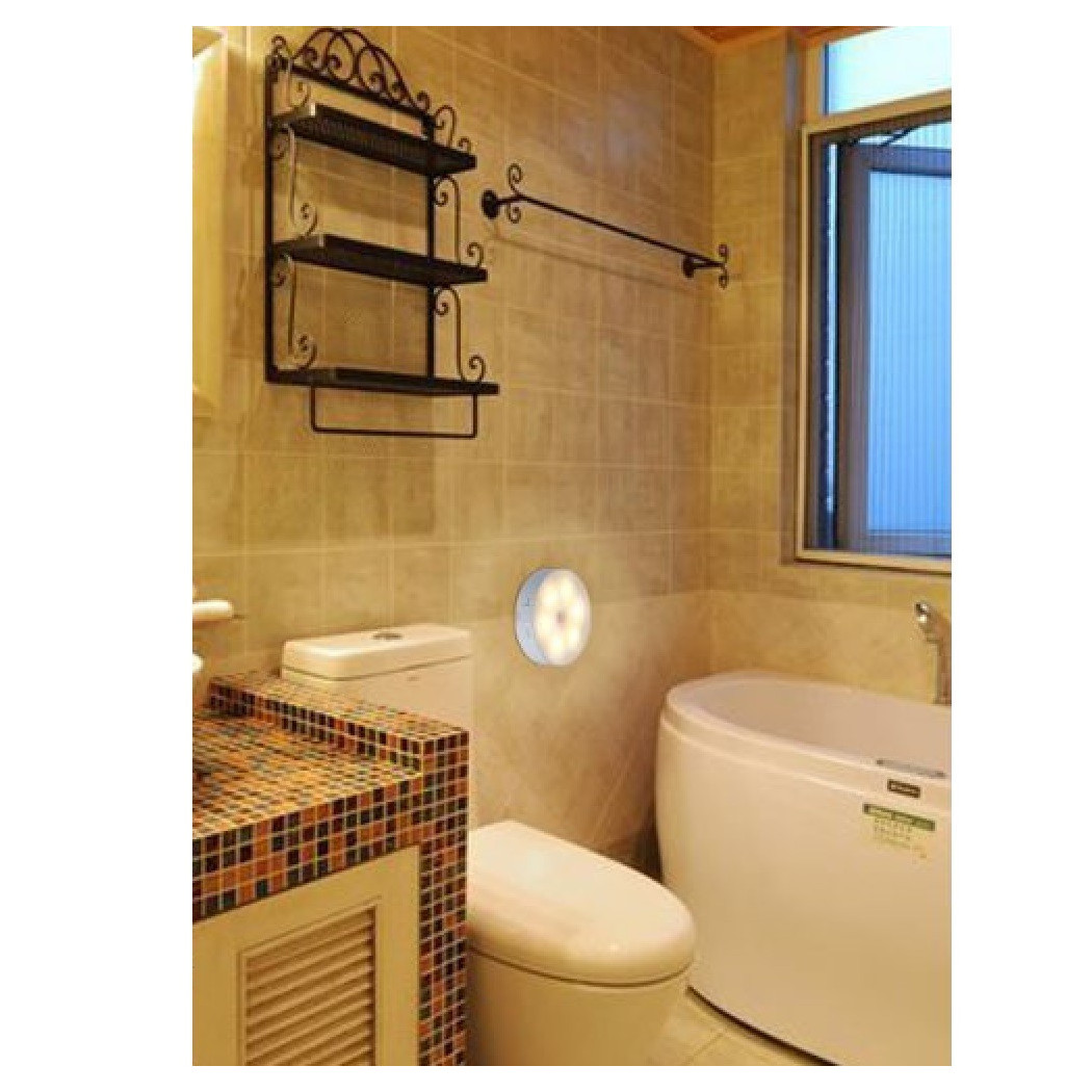 foto del prodotto trade shop lampada 6 led 6 w sensore crepuscolare luce ricaricabile usb luce 6500k 4000k bianco naturale 