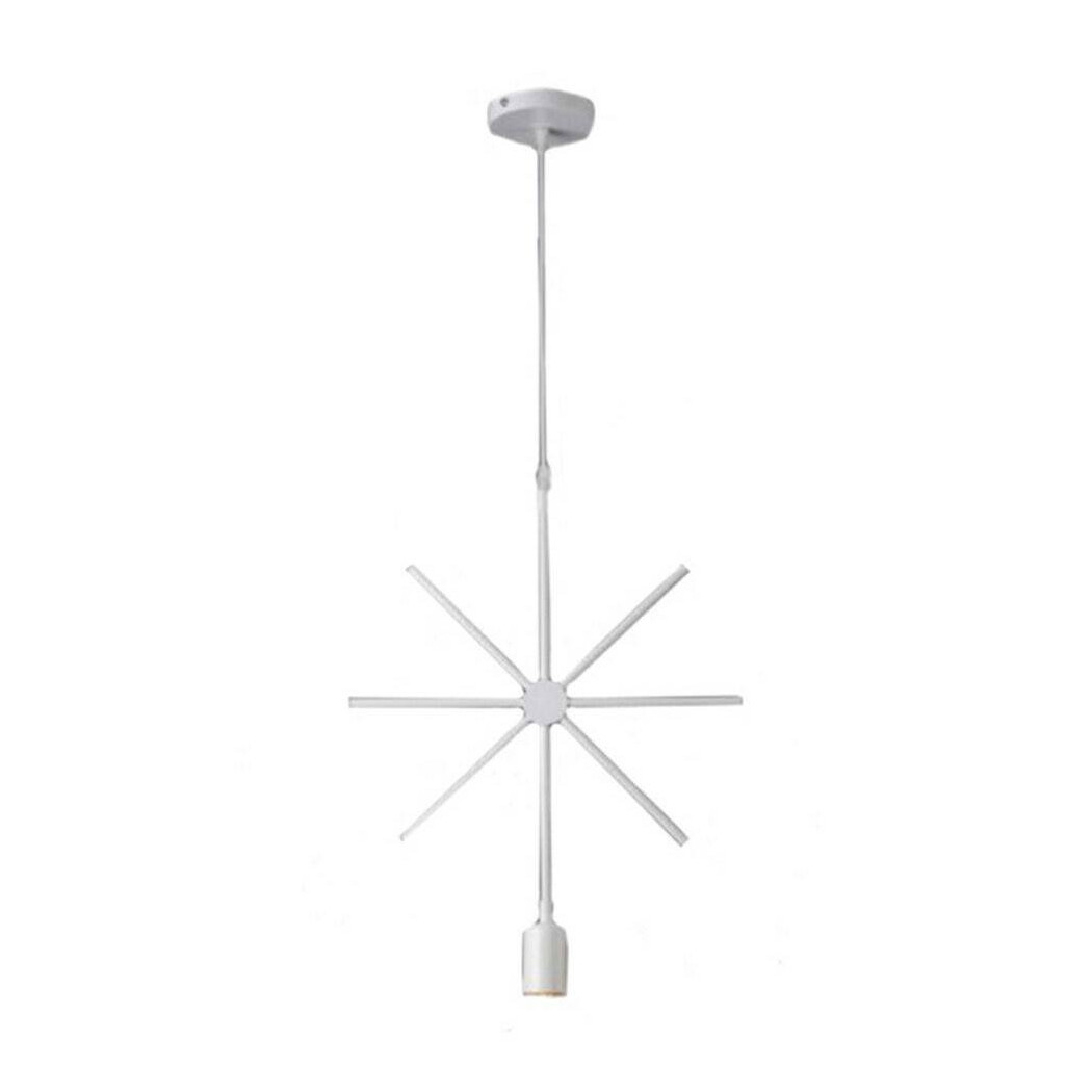 foto del prodotto trade shop lampada a sospensione moderna a stella per lampadine e27 portalampada b35 x bianco