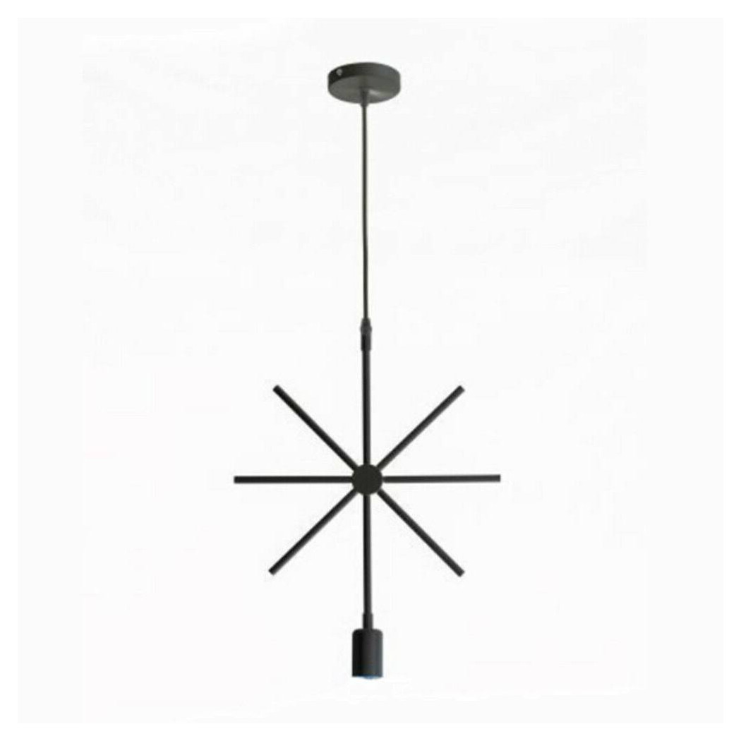 foto del prodotto trade shop lampada a sospensione moderna a stella per lampadine e27 portalampada b35 x nero