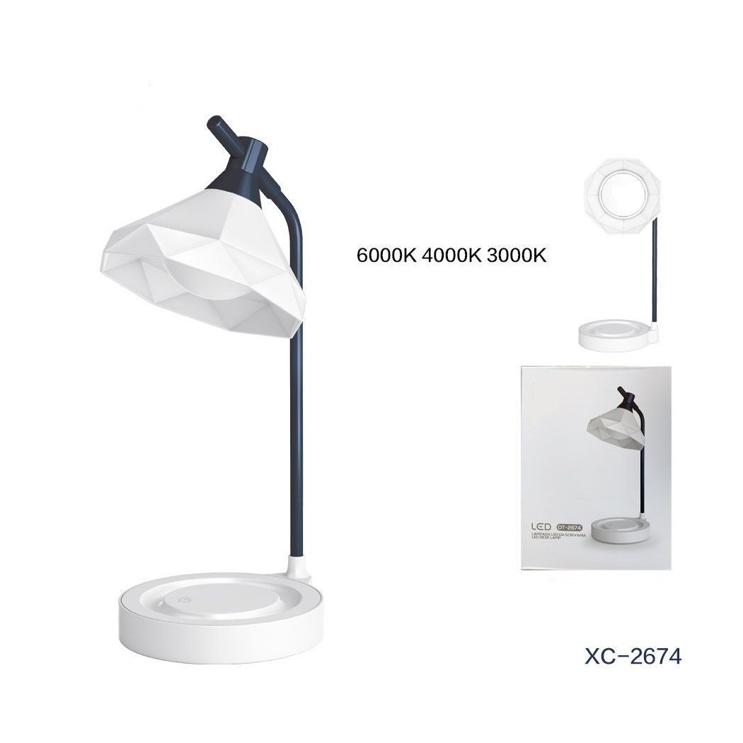 foto del prodotto trade shop lampada da scrivania led dimmerabile touch design geometrico pieghevole dt 2674 